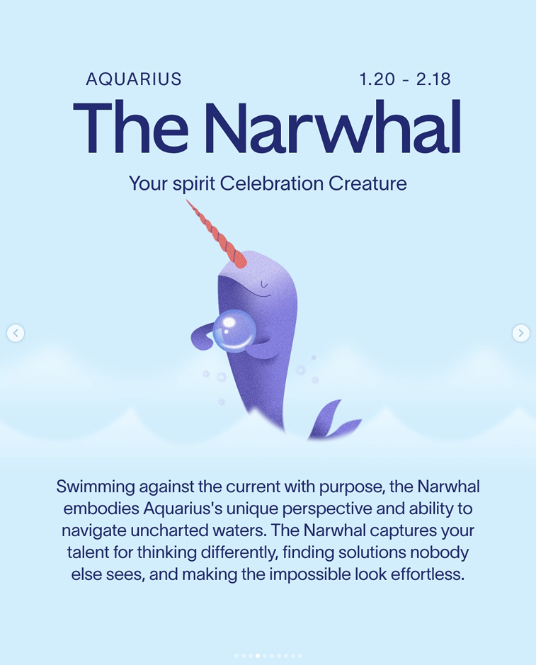 Asana narwhal zodiac