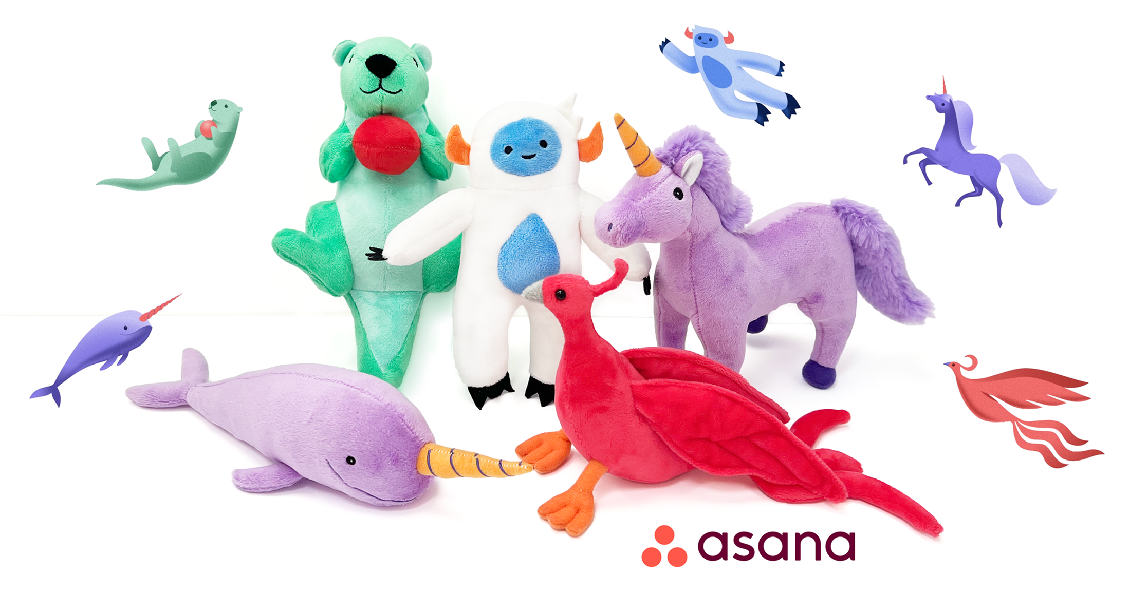 Asana creature plushies