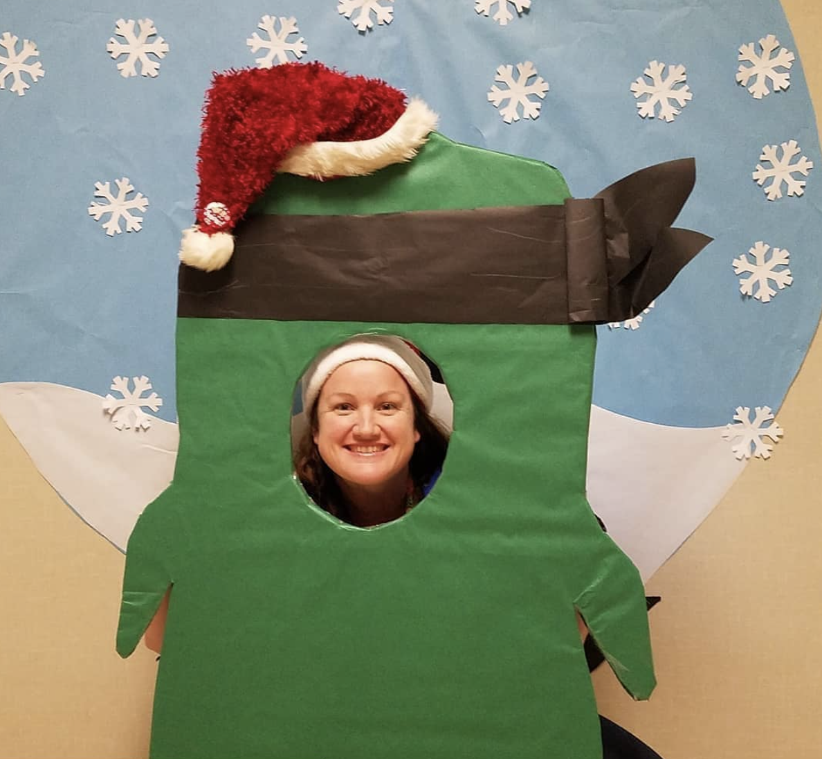 Teacher dressed as Mojo