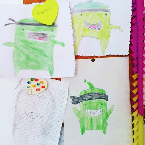 Kid drawings of Mojo